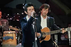 Huty32221 Prints: Ronnie Lane and Eric Clapton Perform For ARMS