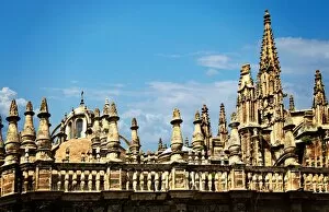 Images Dated 20th March 2016: Roof top of The Cathedral of Saint Mary of the Sede, Seville