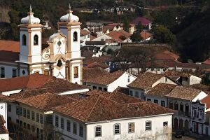 Images Dated 4th September 2010: Roof of the Church of Our Lady Of the Rosary (1757) in Ouro Preto