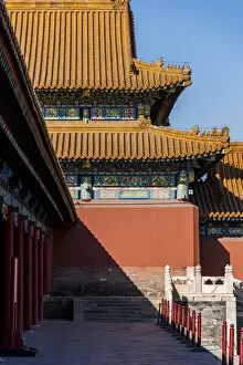 Images Dated 10th February 2017: detail of roof of the hall of supreme harmony, forbidden city
