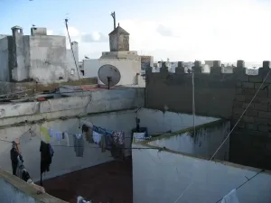 Clothesline Prints: Roofscape, Essaouira, Morocco