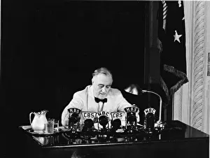 Roosevelt Declares National Emergency Over Radio