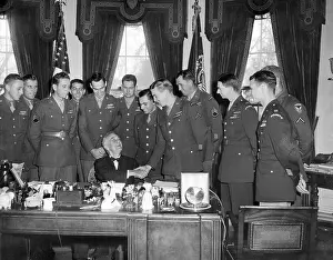 Richardson Prints: Roosevelt Meeting with US Rangers