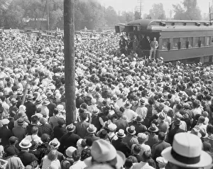 Glendale Prints: Roosevelt Speaking from Train