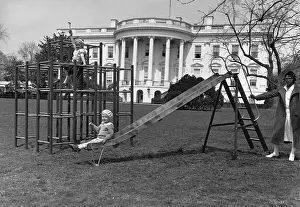 Slide Prints: Roosevelt's Grandchildren Playing