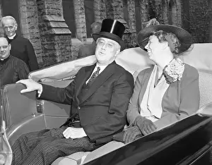 Easter Prints: Roosevelts Leaving Easter Service