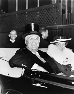 Easter Prints: Roosevelts Leaving Easter Service