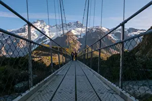 Footbridge Prints: Rope bridge at Hooker valley track