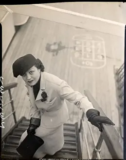 Stairway Prints: Rosa Ponselle on Ship Staircase