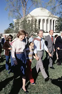 Rosalynn, Amy and President Carter on Tour