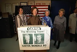 Waterloo Prints: Rosalynn Carter at Podium with Female Friends and Supporters