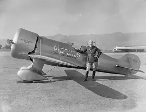 Racing Prints: Roscoe Turner Next to His Plane