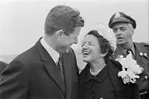 Rose Kennedy Laughing with Her Son Edward Kennedy