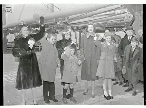 Rose Kennedy Traveling with Her Children