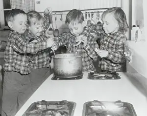 Michigan Prints: Rosebush Quadruplets Cooking Some Broth