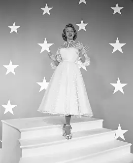 Rosemary Clooney Singing with Star Background