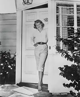 Rosemary Clooney Standing in Doorway of House