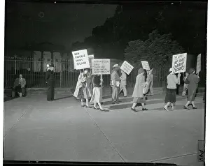 Treason Prints: Rosenberg Supporters Picketing with Signs
