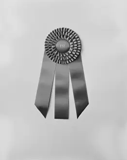 First Place Prints: Rosette against white background, close-up