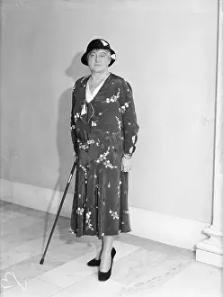 Rosika Schwimmer Posing with Cane