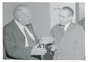 Iowa Prints: Roswedl Garst Talking with Ilia Emelyanov on Political Matters