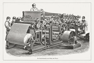 Images Dated 26th April 2018: Rotary printing press by KAonig & Bauer, Germany, published 1888