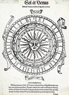 Round Illus. Calendar Of Sun & Venus