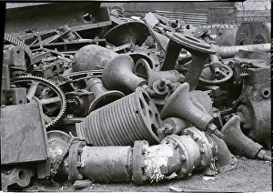 Recycling Prints: Round Scrap Iron Ready For Melting