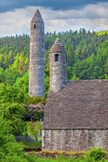 Images Dated 14th June 2010: The Round Tower in Glendalough monastic site, County Wicklow, Ireland