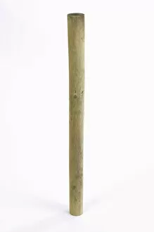 Round wooden fencing post