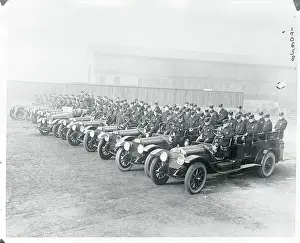 Organization Prints: Row of Fire Trucks