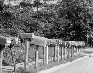 Mailbox Prints: Row of Mailboxes