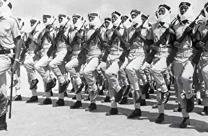 Somalian Prints: Rows Of Somali Soldiers In Training