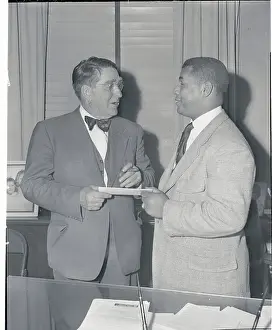 Roy Campanella Accepting His New Contract