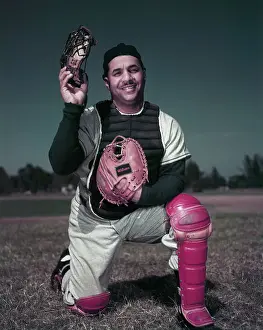 Roy Campanella, Baseball Player Kneeling