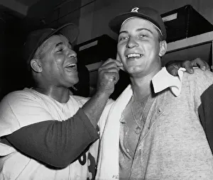 Cheeks Prints: Roy Campanella Pinches J.Podres Cheek