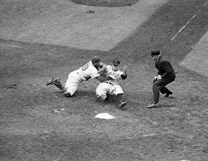 Sliding Prints: Roy Campanella Tagging Runner