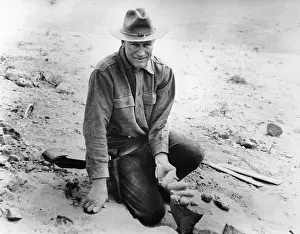 Naturalist Prints: Roy Chapman Andrews Holds Dinosaur Eggs