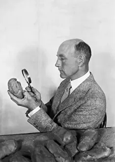 Roy Chapman Andrews Looking at Egg
