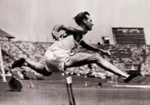 Hurdle Prints: Roy Cochran Going Over Hurdle
