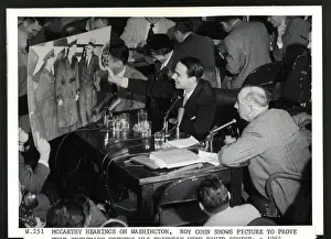 Roy Cohn Holding Picture During Hearing