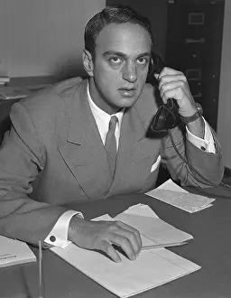 Roy Cohn Talking on the Telephone