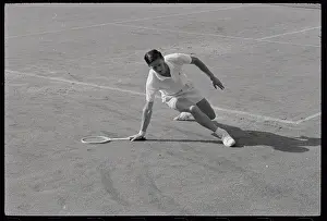 Roy Emerson Playing Tennis