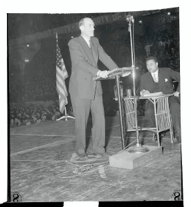 Podium Prints: Roy Hudson Speaks During Lenin Memorial