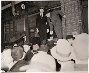 Screaming Prints: Roy L. Reuther Addressing Crowd
