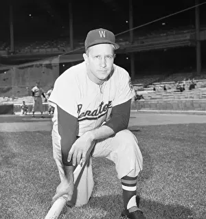 Roy Sievers Posing at Yankee Stadium
