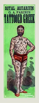 Carnival Prints: Royal Aquarium. G.A. Farini's tattooed Greek