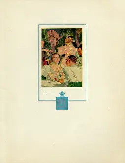Prints of USA - 1939: A menu for Royal Hawaiian Hotel reads 'Royal' from 1939 in USA. (Photo by Jim Heimann Collection/Getty Images) A Visual Journey Through Jim Heimann’s Collage Illustrations—Celebrating the Art of Vintage Ephemera and Pop History: Royal Hawaiian Hotel