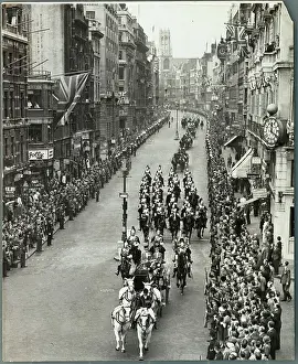 Queen Of Sweden Prints: Royal Procession in London