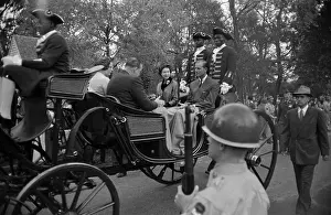 Prints of JAMESTOWN, VA - OCTOBER 16: Queen Elizabeth II and Prince Philip Queen Elizabeth II Prints: Royal Visit To Virginia